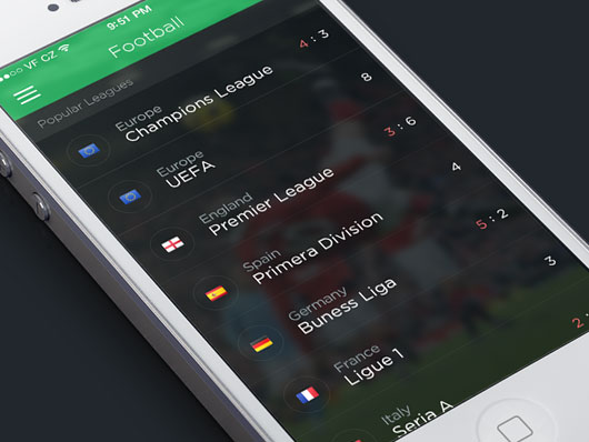 Football App Designs