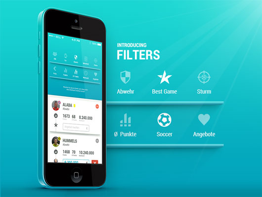 Football App Designs
