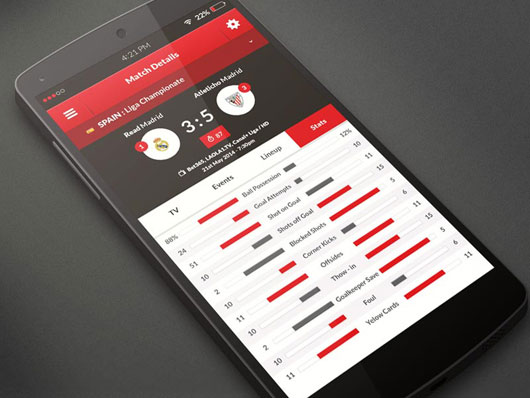 Football App Designs