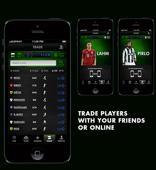 Football App Designs