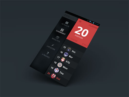 Football App Designs
