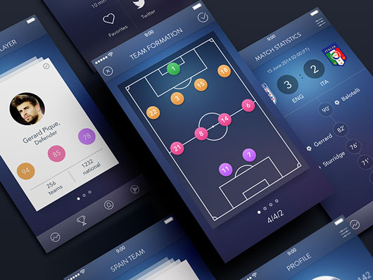 Football App Designs