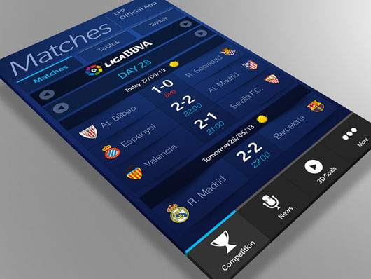 Football App Designs