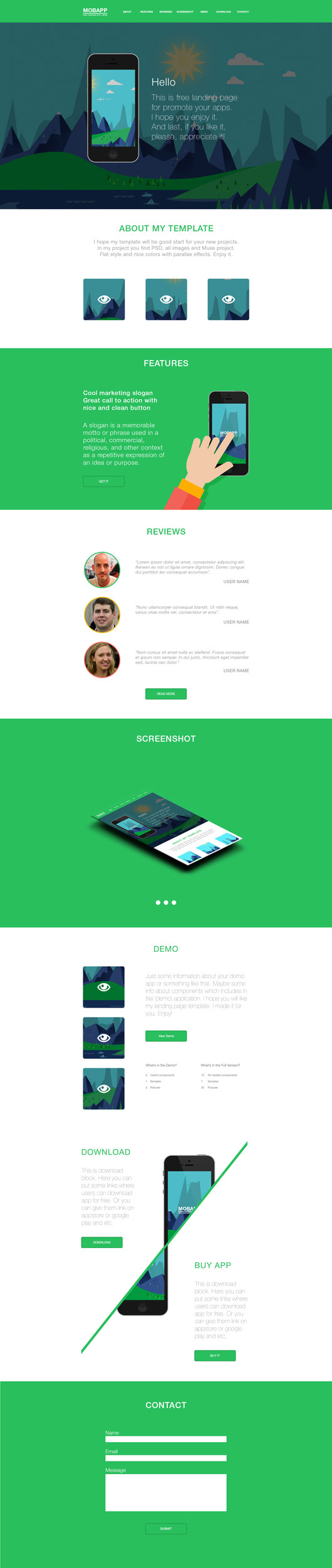 Free HTML Landing Page