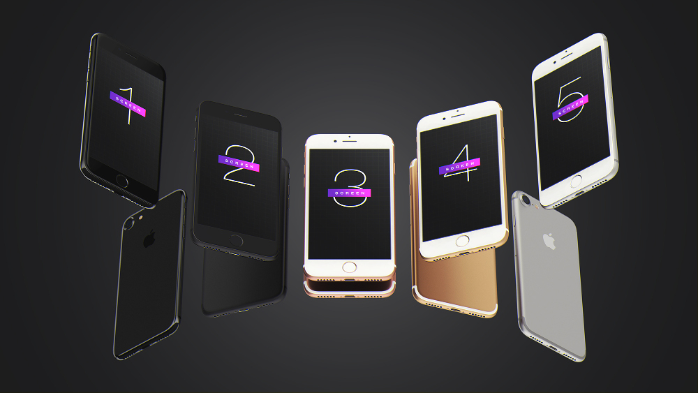 Free iPhone 7 UI Mockup PSD by mysuperproject Free iPhone 7 UI Mockup PSD by mysuperproject