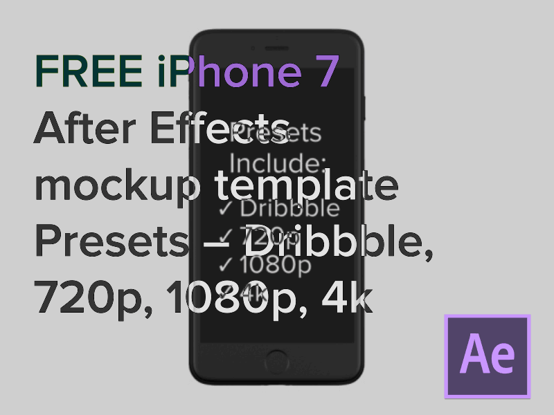 Free iphone 7 After Effects Mockup Template by Issara Willenskomer Free iphone 7 After Effects Mockup Template by Issara Willenskomer