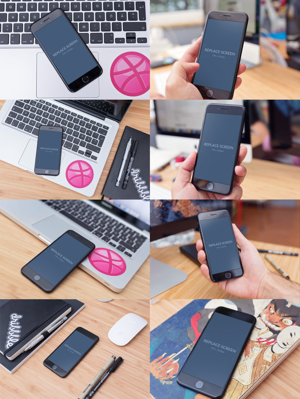 FREE Mockups - Black Matte iPhone 7 by Virgil Pana FREE Mockups - Black Matte iPhone 7 by Virgil Pana