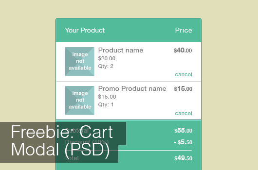Free Download Cart Modal