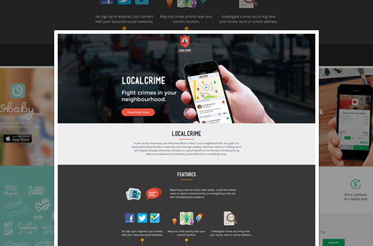 Flate Mobile App Landing Page