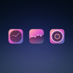 Free iOS icons (Clock, Stock, Kamera)