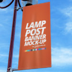 Lamp Post Banner Mockup