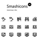 Smashicons: 80 Material Office Icons (AI, Sketch)
