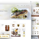 Free Food Product Page Web Template (PSD)