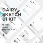 Dairy UI Kit (Sketch)
