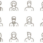 Line-Style User Avatar Icon Set (AI, EPS, SVG & PNG)