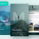 Free Travel App Screen (PSD)