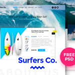 Surfers Co. FREE PSD Template