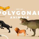 Free Polygonal Animals Set (AI, EPS, PNG, JPG)