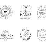 6 Free Retro Logo Template Vol. 1 (AI)