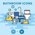 Free Bathroom Icon Set (12 Icons, AI, Sketch)