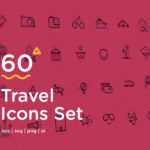 Free Travel Icon Set (60 Icons, AI, SVG, EPS, PNG)