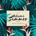Set of Free Vintage Summer Vectors and Patterns