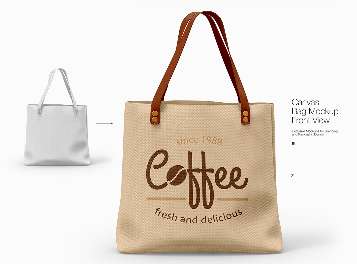 Download Canvas Bags Mockup (3 Views, PSD) - OmahPSD