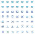 The Color Icons Set: Laundry (121 Icons, AI, EPS)