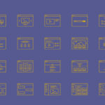 Wireframe Icon Set (20 Icons, AI, EPS)
