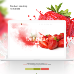 Free Strawberry Shop Landing Page (PSD)