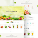 Free Healthy Food Website PSD Template