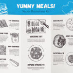 Yummy Meals Vector Set (Top and Front View)