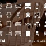 Home Furniture Icon Set (160 icons)
