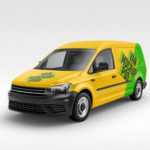 Free Panel Van Mockup – 6 Angles (PSD)