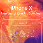 iPhone X – Free Vector Line Art (AI, PSD)