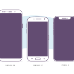 Device Illustrations (Samsung S7, S8, iPhone X)