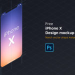 Free iPhone X Mockup PSD (with Notch Vector Shape)
