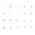 Pixel-Art Icon Set (20 Icons, Sketch, PDF, SVG)