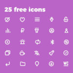 Bold Purple Icons (Free Demo: 25 Icons)