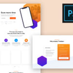 Free Modern App Landing Page PSD Template