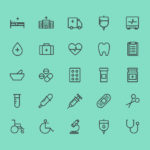 Health and Care Vector Icons (AI)