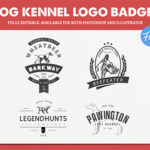 4 Dog Kennel Logo Templates