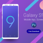 Free Galaxy S9 Mobile App Screen PSD Mockup