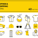 Free 40 Cloths and Shopping Vector Icons