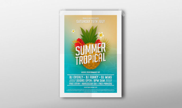 Free Summer Festival Poster Templates by Freepik
