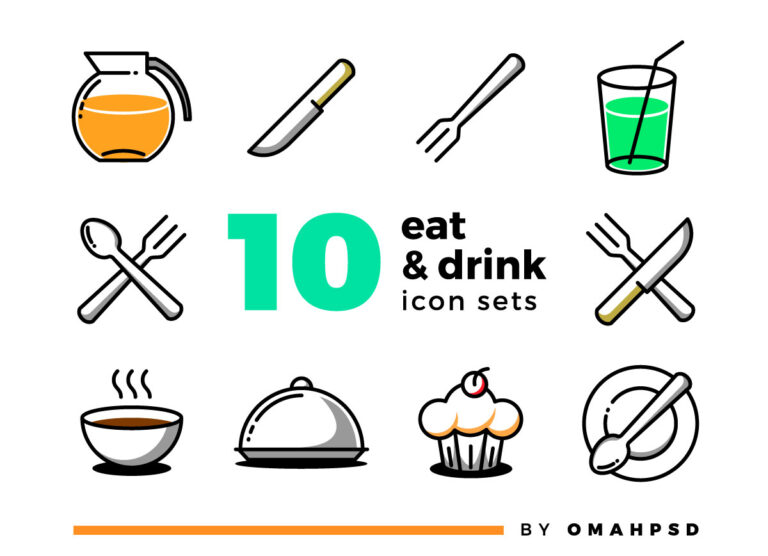 Eat and Drink Icon Set Freebie