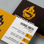 Hot Coffee Business Card Template (2 Styles, PSD)