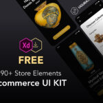 Free 90+ Store Elements & eCommerce UI Kit for Adobe XD