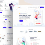 Free App Lab Landing Page Template (PSD)