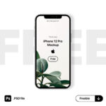 Free iPhone 12 Pro Mockup – Front View (PSD)
